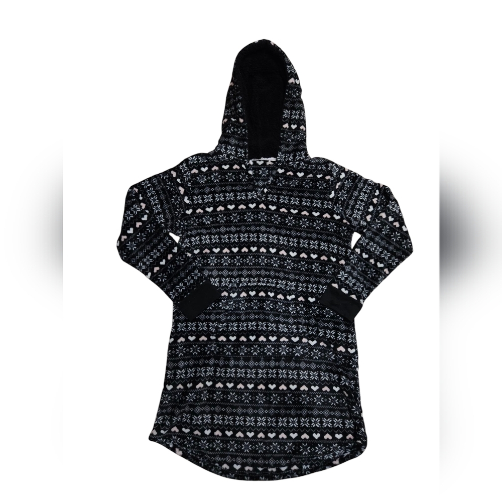 Fleece pajama hoodie nightwear